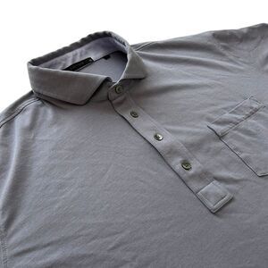 Greyson Golf Polo Shirt Men's XL Solid Purple Front‎ Pocket Short Sleeve Cotton